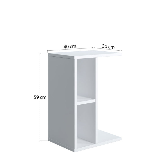 Slot 59cm hoher Beistelltisch in C-Form von Ruumstore